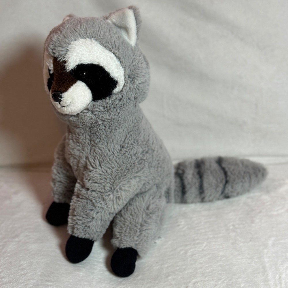 The Petting Zoo Raccoon Stuffed Animal 12" Plush Wildlife Recycled Raccoon Soft